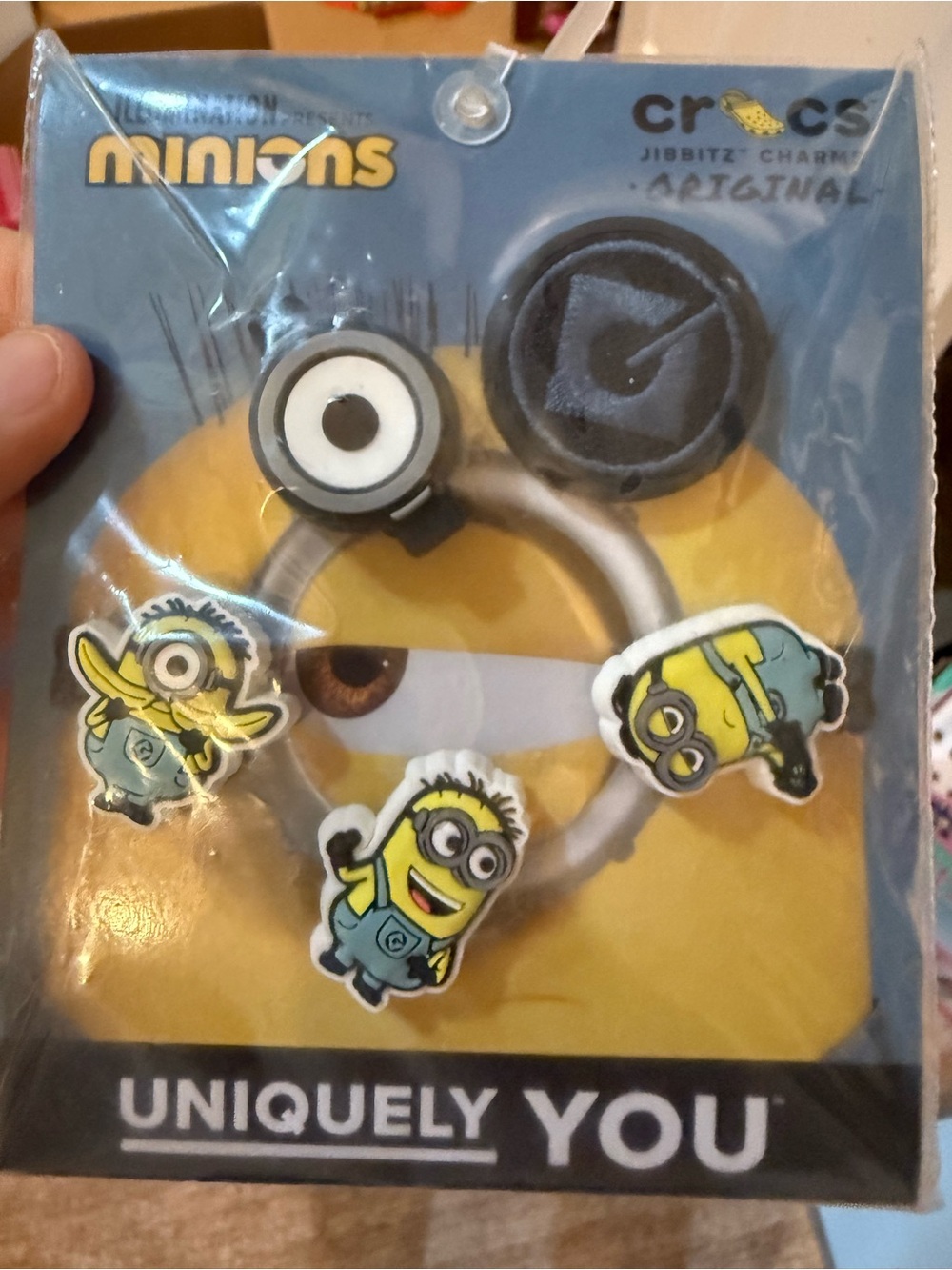 CROCS Minions Yellow and Blue Jibbitz Charm Set